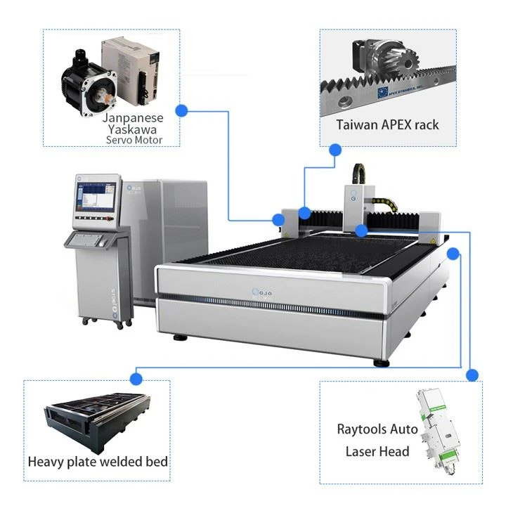 1kw Fiber Laser Cutting Machine For Stainless Steel Carbon Steel Mild Steel